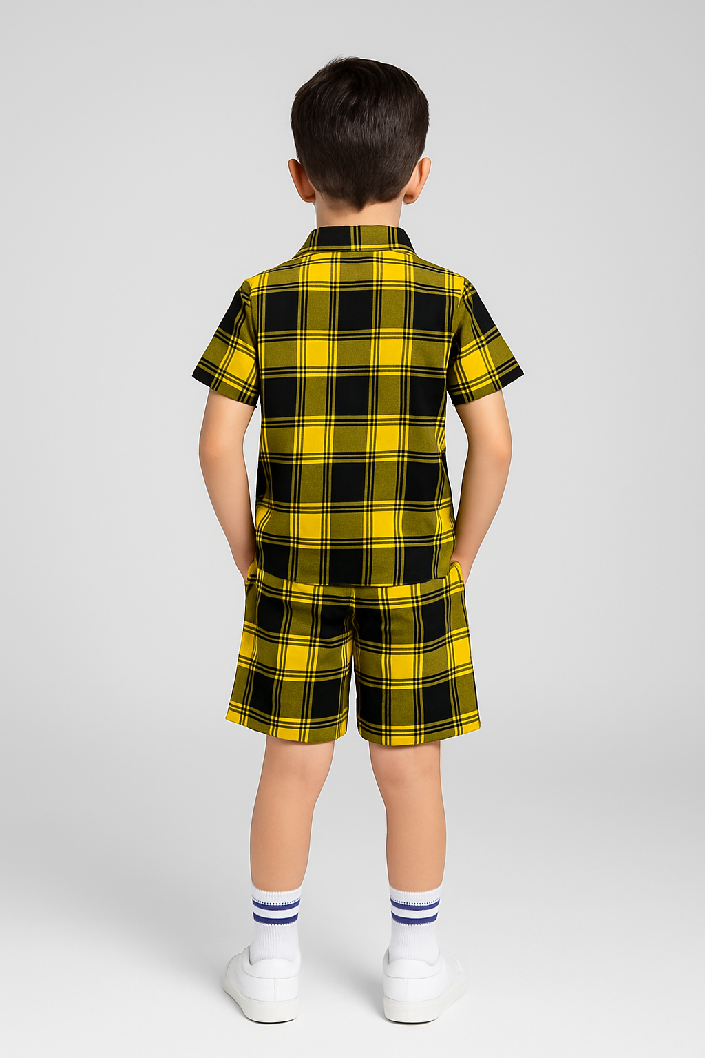 Bold Plaid Explorer: Boys’ Shirt & Short Set I MH_3_image