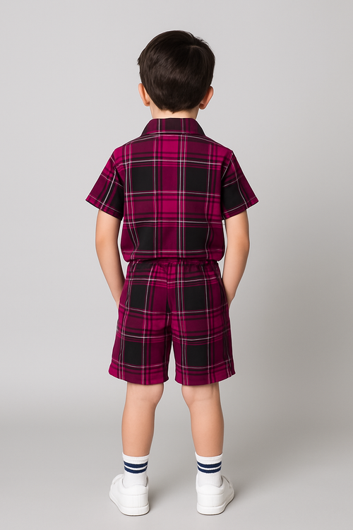 Bold Plaid Explorer: Boys’ Shirt & Short Set I MH_1_image