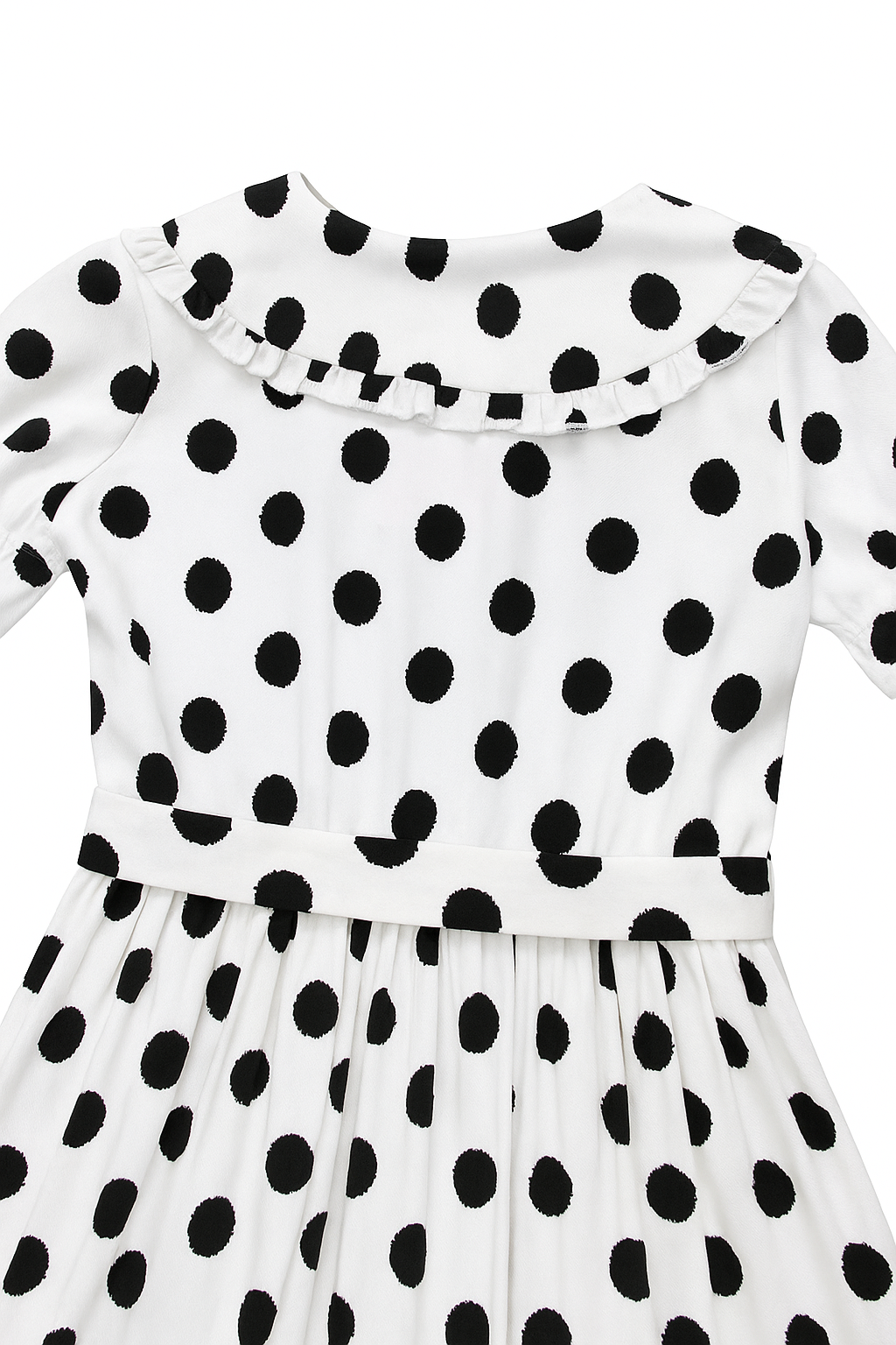 Ruffle Collar Polka Dot Dress I MH_3_image